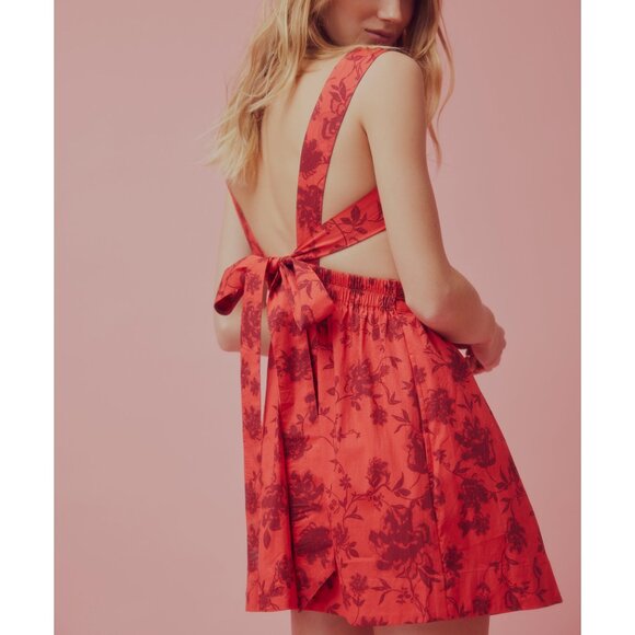 FREE PEOPLE Meet Me In Maui Printed Mini Dress / Heat Wave Combo - Picture 6 of 10